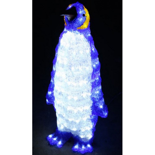 3D Acrylic Penguin - 45CM High with 96 LED Lights